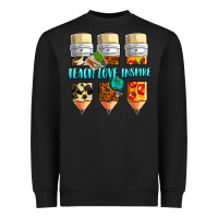 Black teach love inspire Heavyweight Sweatshirt - NancyCooperArtShop