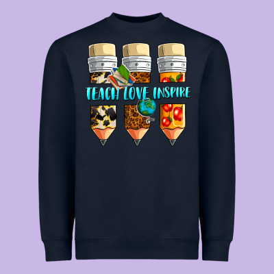 Teach Love Inspire Heavyweight Sweatshirt Designed By Nancycooperartshop