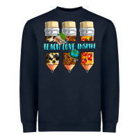 Navy teach love inspire Heavyweight Sweatshirt - NancyCooperArtShop