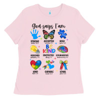 Bubblegum Pink god says i am autism Ladies Tee - JahusDesignShop