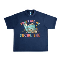 Navy books are my social life Urban Heavy Tee - MaliasSmallBusiness