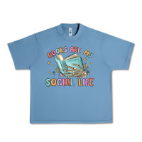 Pebble Blue books are my social life Urban Heavy Tee - MaliasSmallBusiness