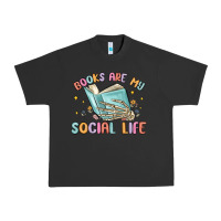 Pigment Black books are my social life Urban Heavy Tee - MaliasSmallBusiness