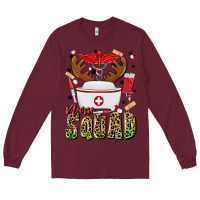 Burgundy nurse squad Long Sleeve Tee - MaliasSmallBusiness