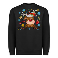 Black christmas deer school Heavyweight Sweatshirt - MaliasSmallBusiness