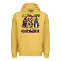 Antique Gold parading with my gnomies mardi gras Premium Hoodie - CowGirlArtShop