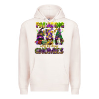 Pale Pink parading with my gnomies mardi gras Premium Hoodie - CowGirlArtShop