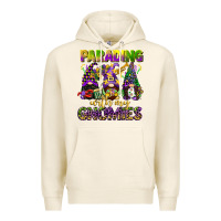 Tofu parading with my gnomies mardi gras Premium Hoodie - CowGirlArtShop