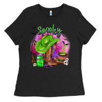 Black spooky cowgirl  halloween Ladies Tee - AdoDesignShop