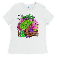 White spooky cowgirl  halloween Ladies Tee - AdoDesignShop