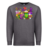 Charcoal Heather mardi gras coffee cups cowgirl Premium Sweatshirt - CowGirlArtShop
