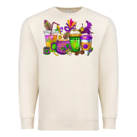 Sandshell mardi gras coffee cups cowgirl Premium Sweatshirt - CowGirlArtShop