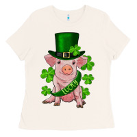 Bone st. patrick's day lucky baby pig Ladies Tee - RanaPortraitStore