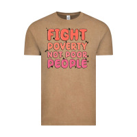 Vintage Coffee fight poverty not poor people Vintage Tee - MaliasSmallBusiness