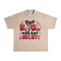 French Oak bad bitch with bad anxiety Urban Heavy Tee - MaliasSmallBusiness