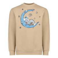 Mushroom snowman and moon Heavyweight Sweatshirt - MaliasSmallBusiness