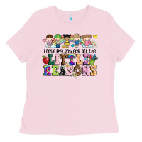 Bubblegum Pink i love my job for all the little reasons Ladies Tee - JahusDesignShop