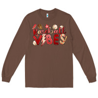 Chestnut baseball vibes Long Sleeve Tee - MaliasSmallBusiness