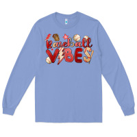 Colony Blue baseball vibes Long Sleeve Tee - MaliasSmallBusiness