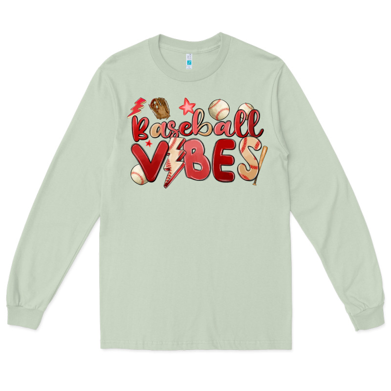 Baseball Vibes Long Sleeve Tee by MaliasSmallBusiness | Teevron