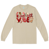 Mushroom baseball vibes Long Sleeve Tee - MaliasSmallBusiness