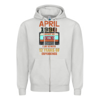 Dove Grey Aprıl 1990 I Am Not 30 I'm 18 With 12 Years Of Experience Zipper Hoodie - Bettercallsaul