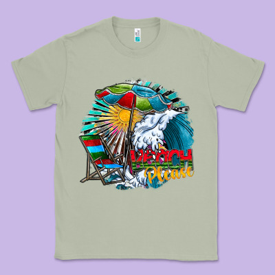 Beach Please Classic Tee Designed By Cowhidedigitalart
