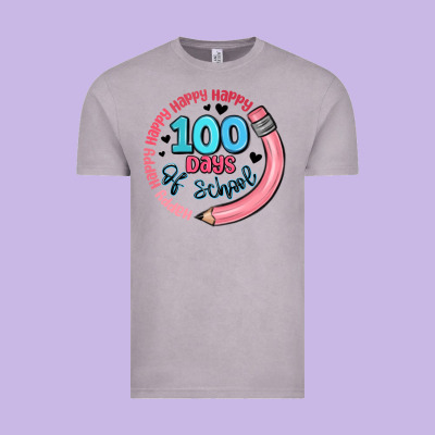 Happy 100 Days Of School Vintage Tee Designed By Maliassmallbusiness