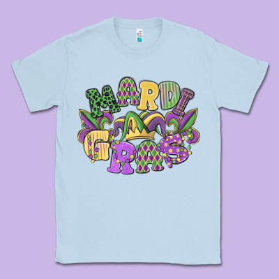 Mardi Gras Classic Tee Designed By Maliassmallbusiness