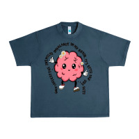 Midnight Navy brain Urban Heavy Tee - MaliasSmallBusiness