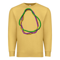 Antique Gold mardi gras beads Premium Sweatshirt - CowGirlArtShop