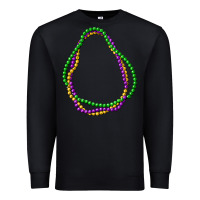 Black mardi gras beads Premium Sweatshirt - CowGirlArtShop