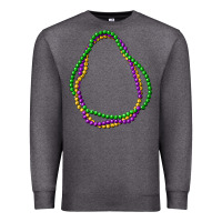 Charcoal Heather mardi gras beads Premium Sweatshirt - CowGirlArtShop