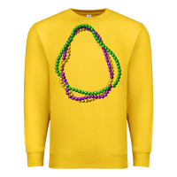 Lemon mardi gras beads Premium Sweatshirt - CowGirlArtShop