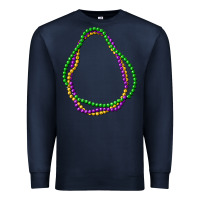 Navy mardi gras beads Premium Sweatshirt - CowGirlArtShop