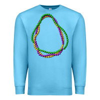 Ocean Blue mardi gras beads Premium Sweatshirt - CowGirlArtShop
