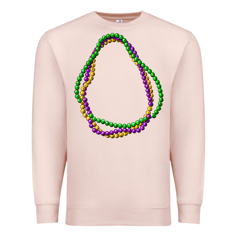 Mardi Gras Beads Premium Sweatshirt by CowGirlArtShop | Teevron