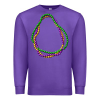 Purple mardi gras beads Premium Sweatshirt - CowGirlArtShop