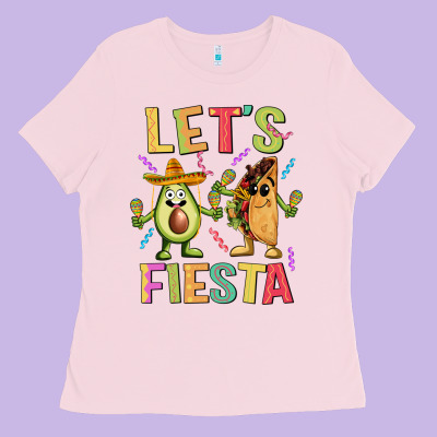 Let's Fiesta Taco Ladies Tee Designed By Jahusdesignshop