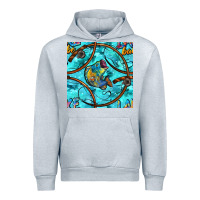 Heather Grey Lake Babe And Fish With Camouflage Seamless Pattern Urban Hoodie - BundleAndBundleShop