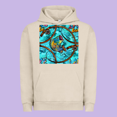 Lake Babe And Fish With Camouflage Seamless Pattern Urban Hoodie Designed By Bundleandbundleshop