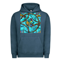Pigment Midnight Navy Lake Babe And Fish With Camouflage Seamless Pattern Urban Hoodie - BundleAndBundleShop
