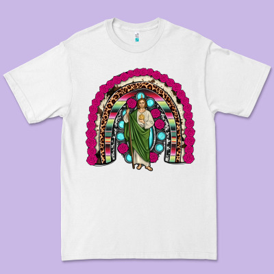 San Judas Rainbow Premium Tee Designed By Jahusdesignshop