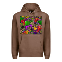 Chestnut mardi gras hearts Premium Hoodie - CowGirlArtShop