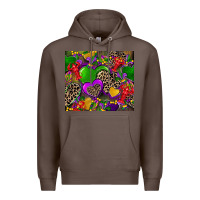 Coffee mardi gras hearts Premium Hoodie - CowGirlArtShop