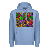 Colony Blue mardi gras hearts Premium Hoodie - CowGirlArtShop