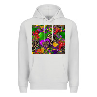 Dove Grey mardi gras hearts Premium Hoodie - CowGirlArtShop