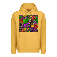 Mustard mardi gras hearts Premium Hoodie - CowGirlArtShop