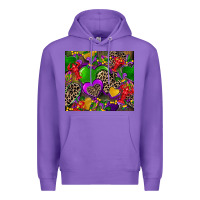 Purple mardi gras hearts Premium Hoodie - CowGirlArtShop