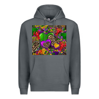Rock mardi gras hearts Premium Hoodie - CowGirlArtShop